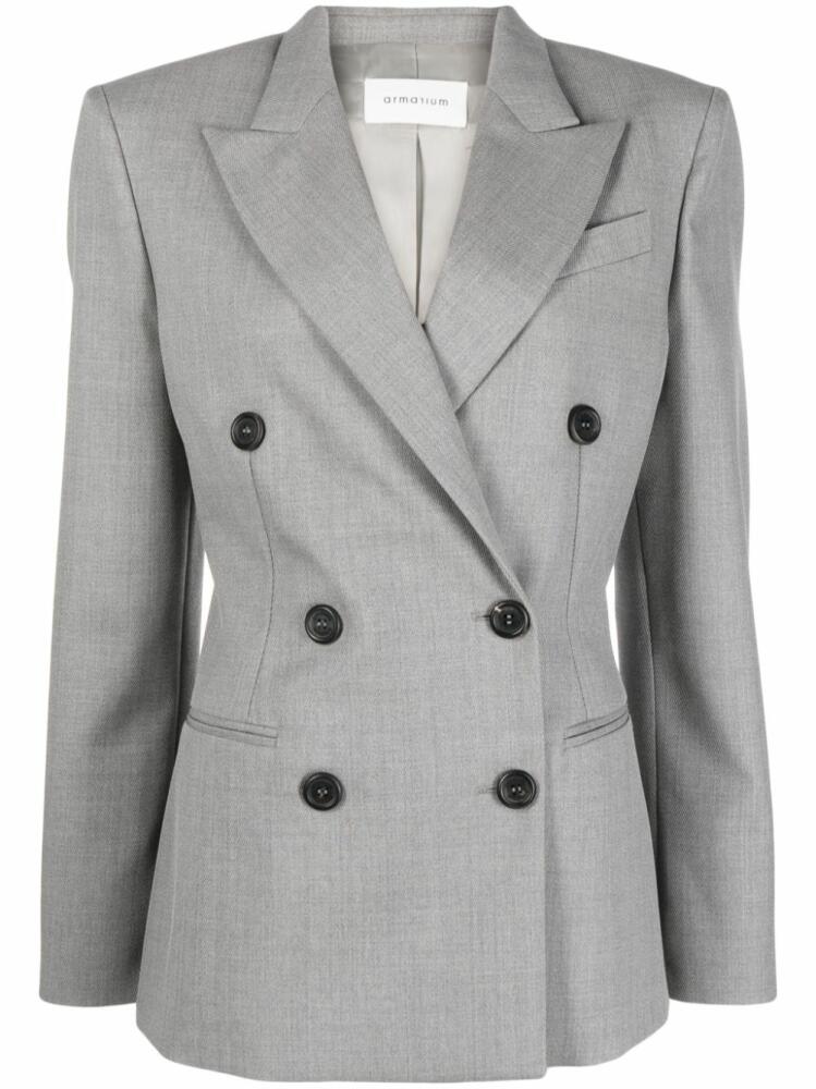 ARMARIUM notched lapels double-breasted blazer - Grey Cover