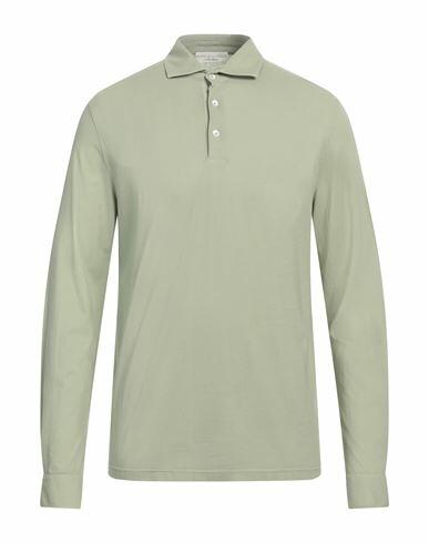 Filippo De Laurentiis Man Polo shirt Sage green Cotton Cover