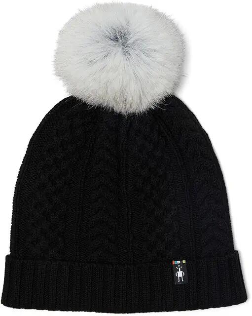 Smartwool Lodge Girl Beanie (Black-Light Gray) Caps Cover