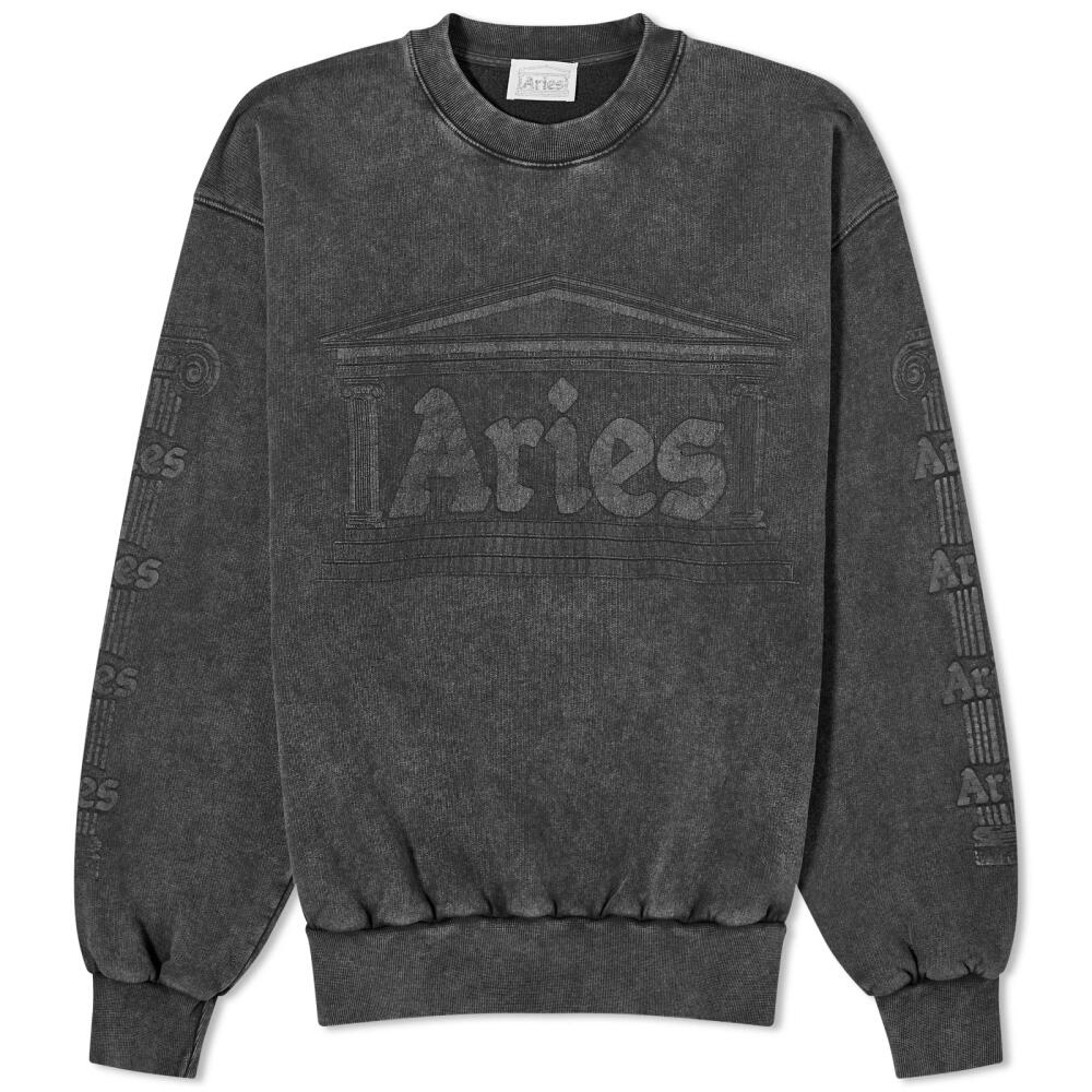 Aries Men's Ancient Column Crew Sweat in Black Cover