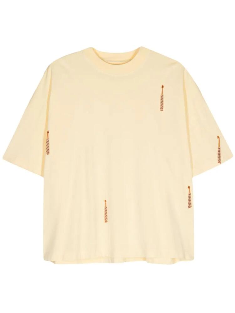 Bonsai tassel-detailed T-shirt - Yellow Cover