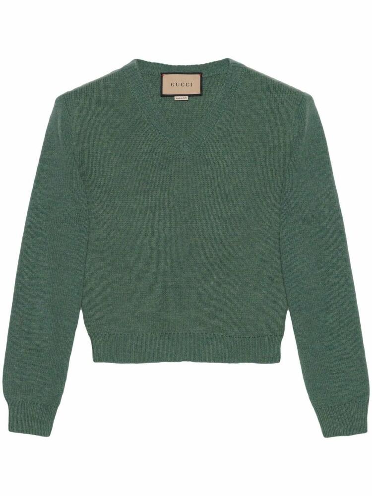 Gucci V-neck wool jumper - Green Cover