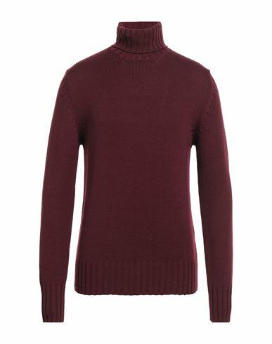 Capsule Knit Man Turtleneck Burgundy Merino Wool Cover