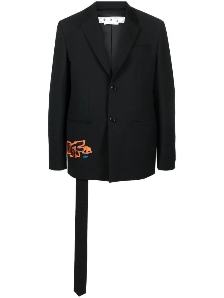 Off-White Graf Coupe' Strap Rel single-breasted blazer - Black Cover