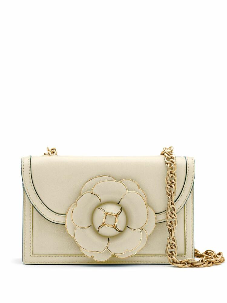 Oscar de la Renta Bone Tro leather crossbody bag - Neutrals Cover