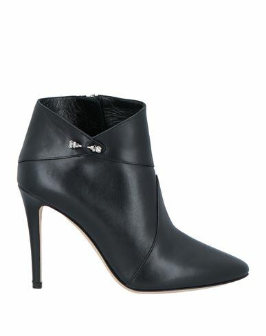 Mia Becar Woman Ankle boots Black Soft Leather Cover