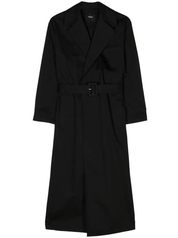 Theory belted twill trench coat - Black Cover