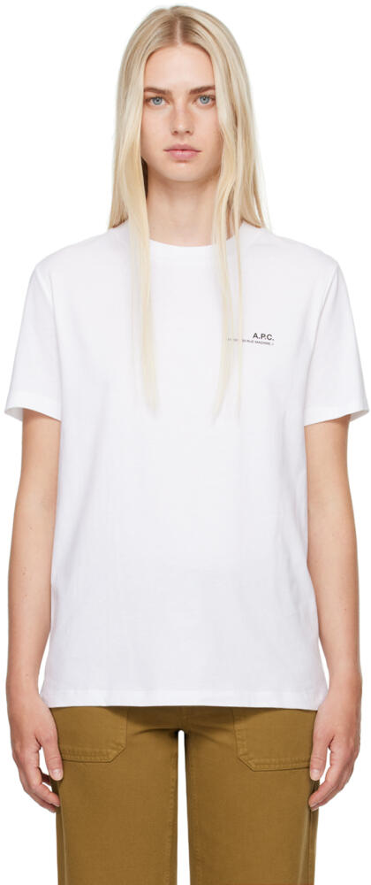 A.P.C. White Standard Item T-Shirt Cover