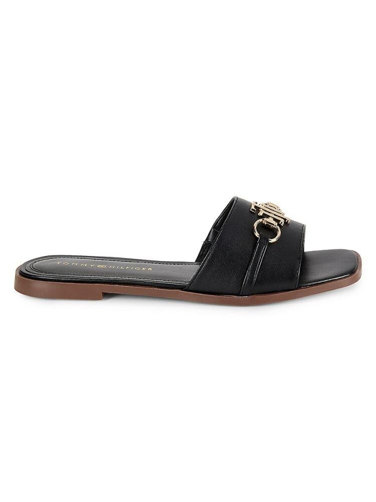 Tommy Hilfiger Women's Pipper Logo Bit Flat Sandals - Black Cover