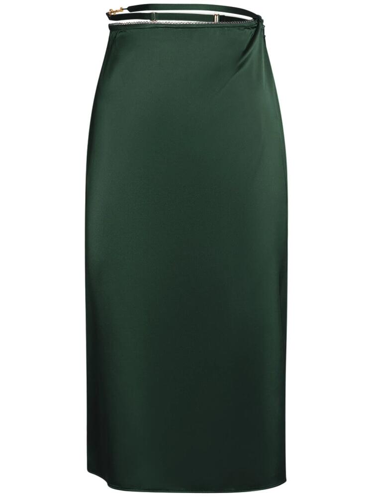 JACQUEMUS La Jupe Notte Satin Midi Skirt Cover