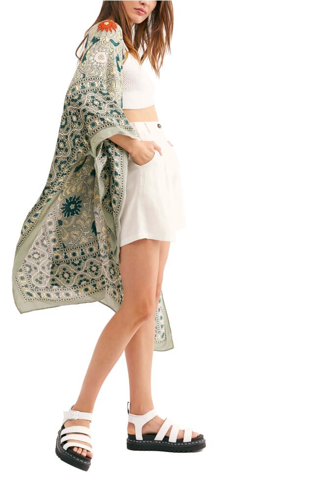 Free People Magic Dance Duster in Green Tea Cover