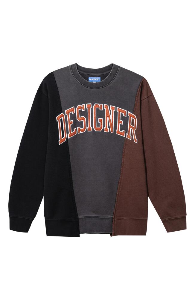 MARKET Designer Arc Three Panel Sweatshirt in Black Cover