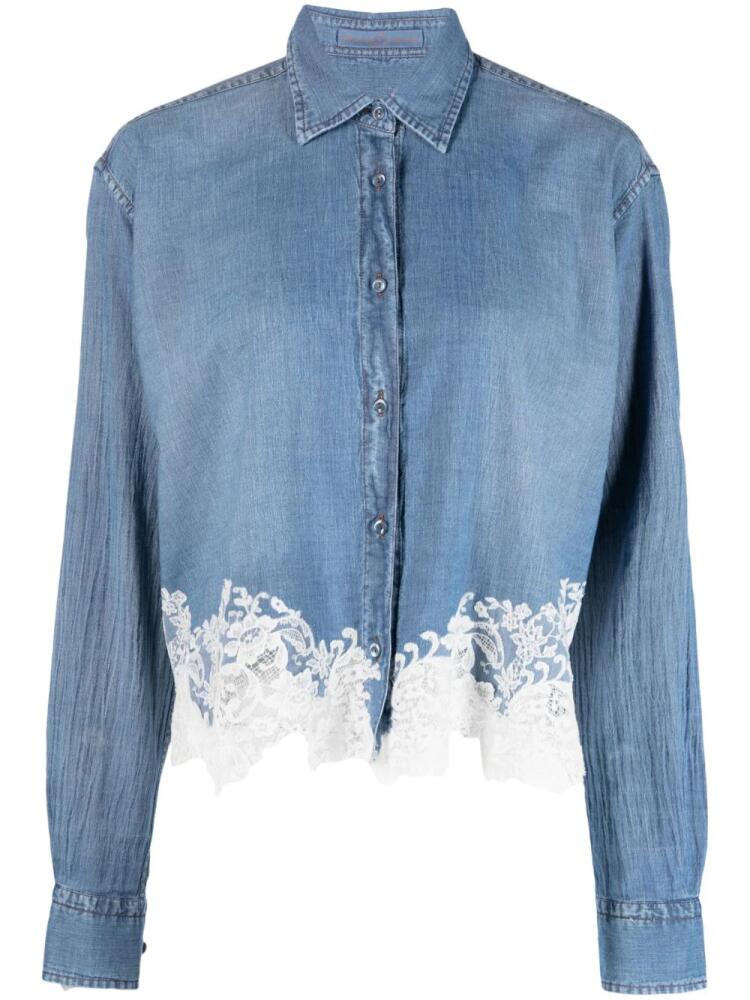 Ermanno Scervino broderie-anglaise shirt - Blue Cover