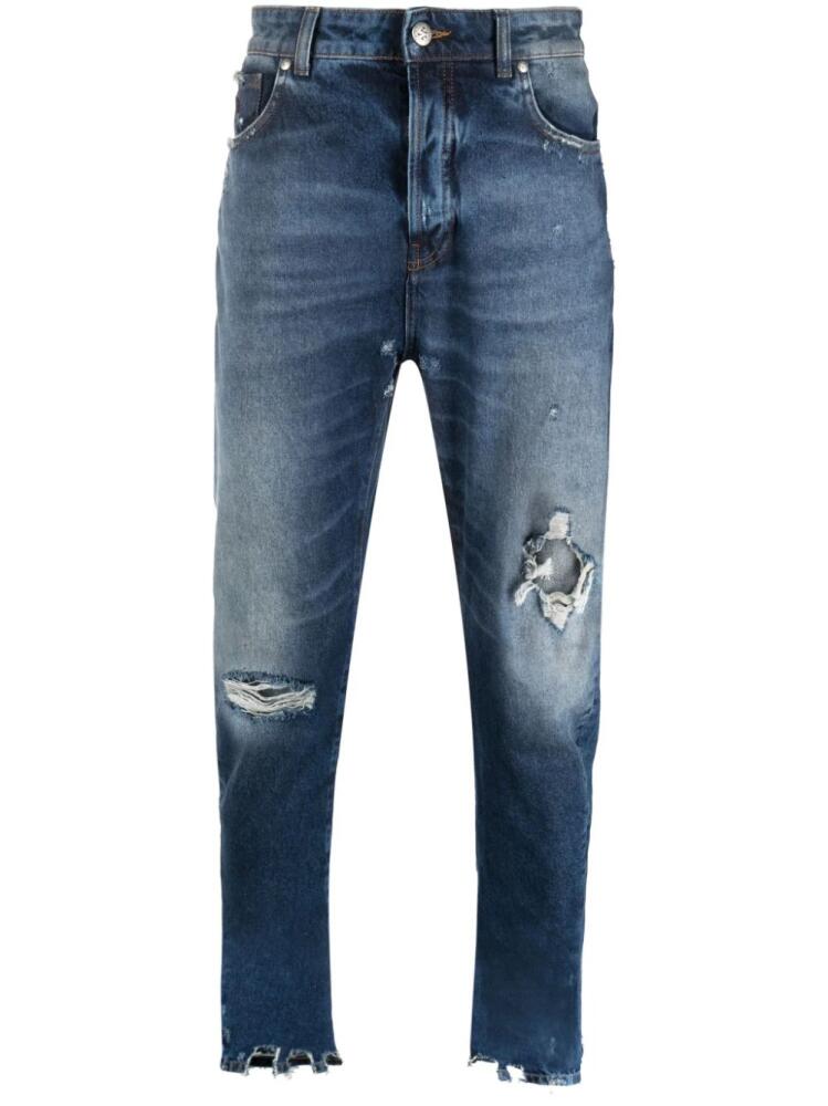 John Richmond logo-patch skinny jeans - Blue Cover