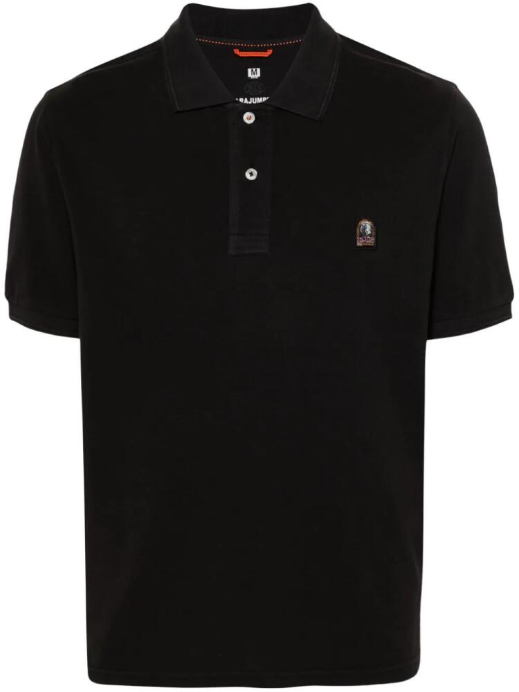 Parajumpers logo-patch polo shirt - Black Cover