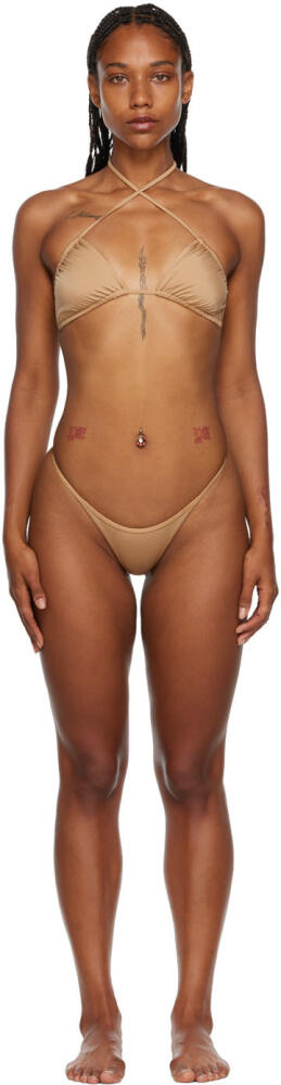 Blumarine SSENSE Exclusive Tan Bikini Cover