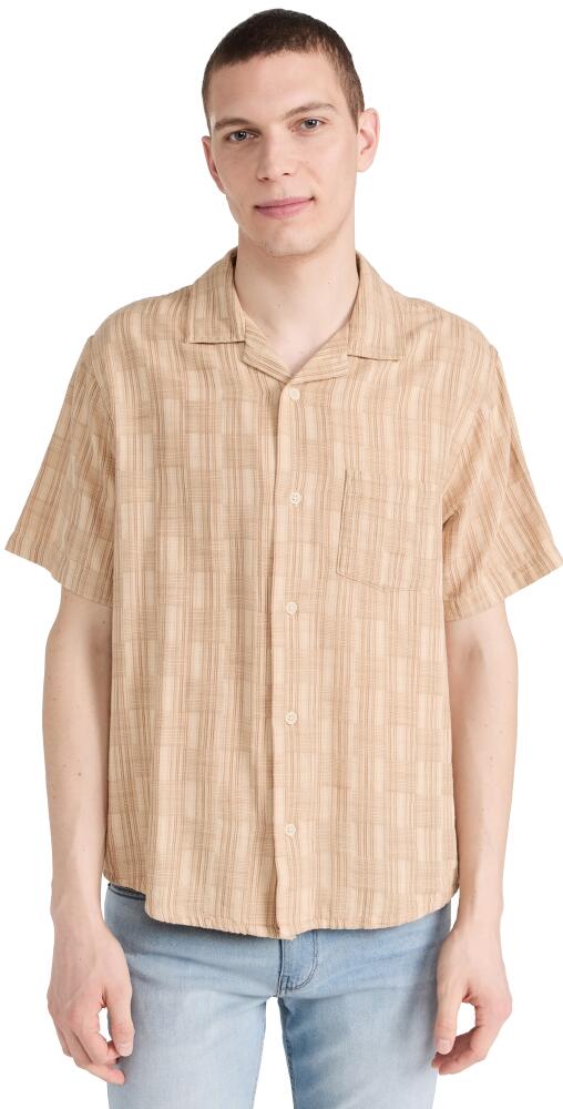 Corridor Check Jacquard Camp Shirt Natural Cover