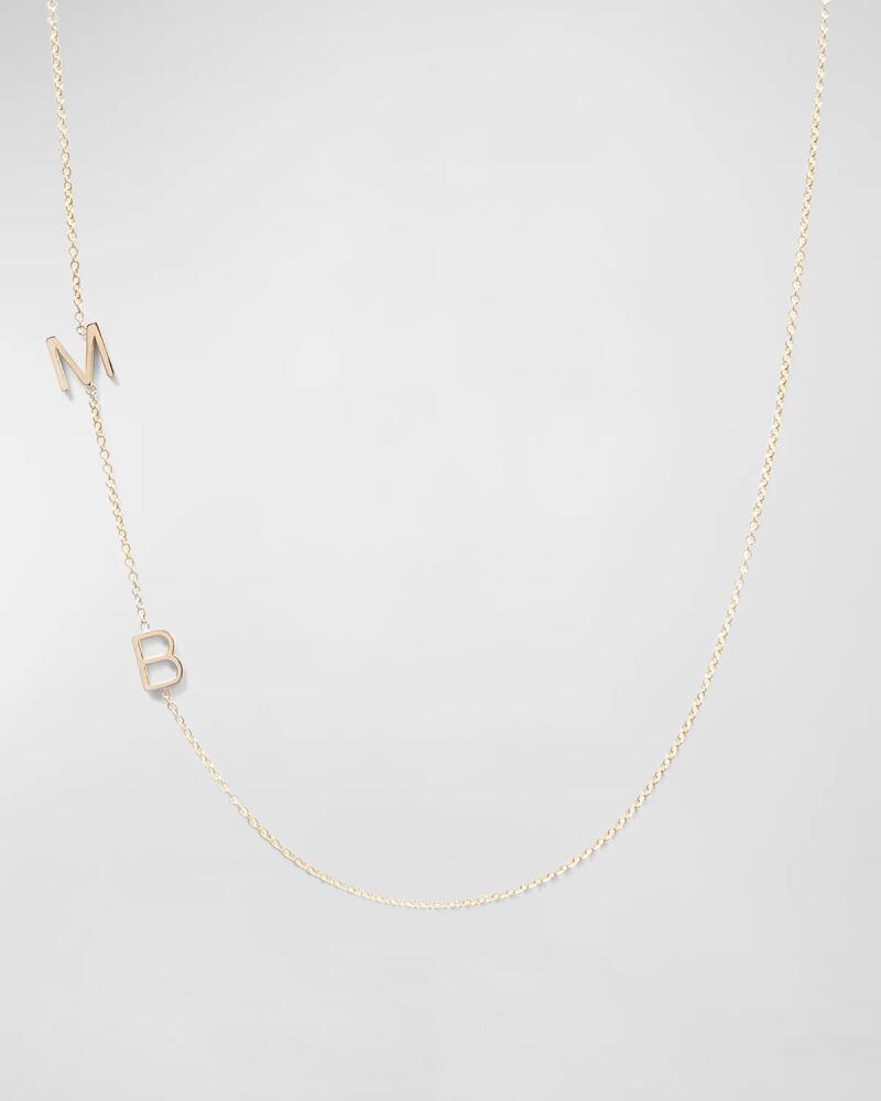 Maya Brenner Designs Mini 2-Letter Personalized Necklace, 14k Yellow Gold Cover