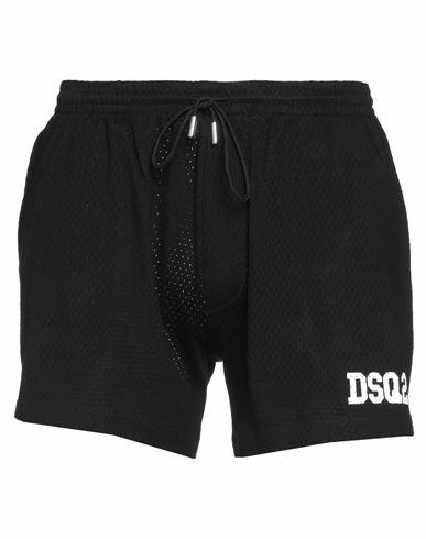 Dsquared2 Man Shorts & Bermuda Shorts Black Cotton Cover