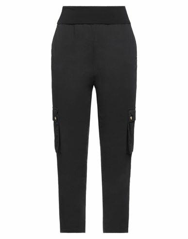 Manila Grace Woman Pants Black Cotton, Elastane Cover