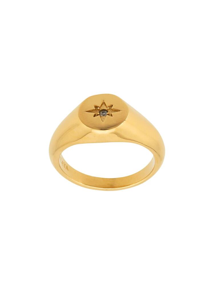 Nialaya Jewelry Skyfall Mini Starburst ring - Gold Cover