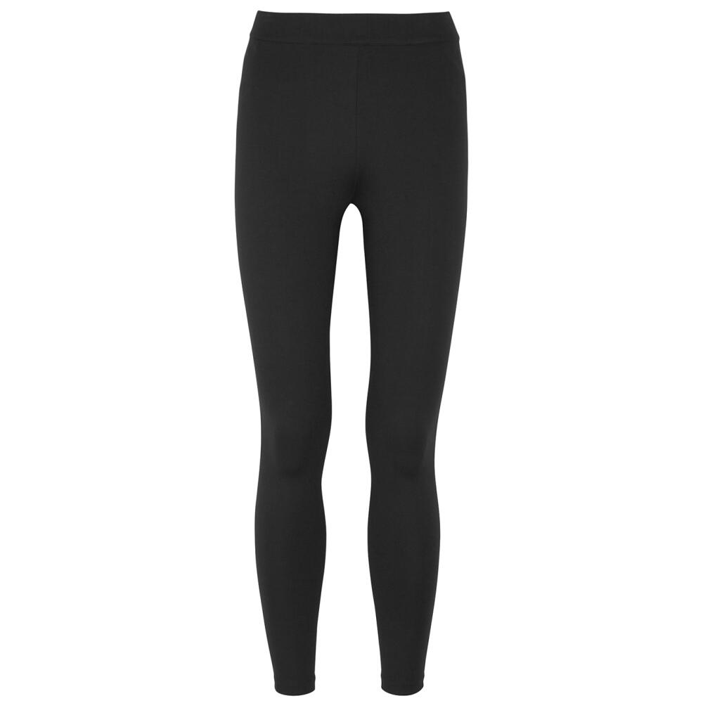 Vince Black Cropped Stretch-jersey Leggings Cover