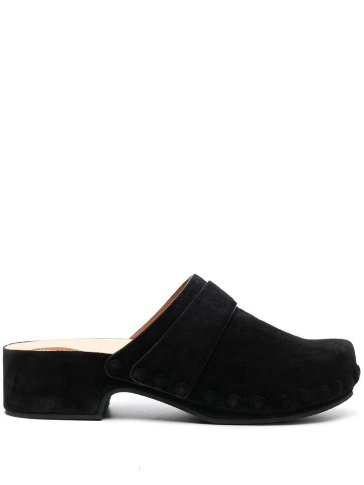 Chloé suede 45mm clog mules - Black Cover