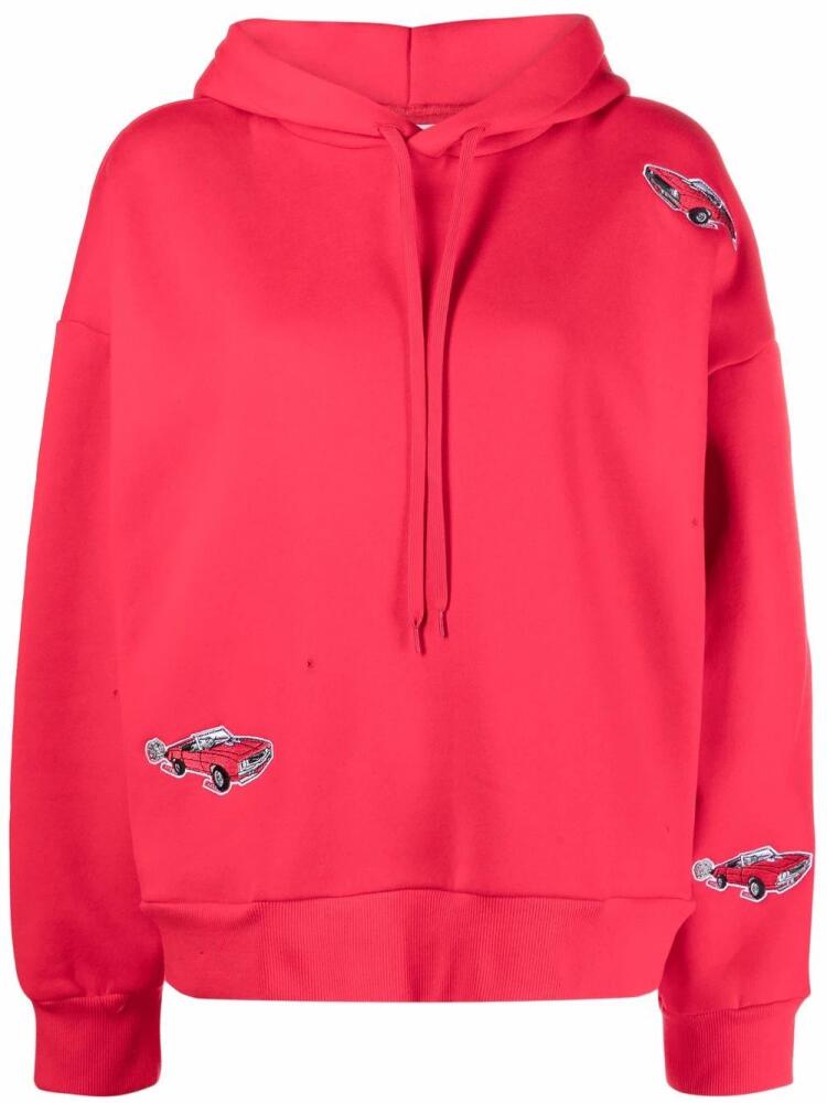 Natasha Zinko car-embroidered jersey hoodie Cover