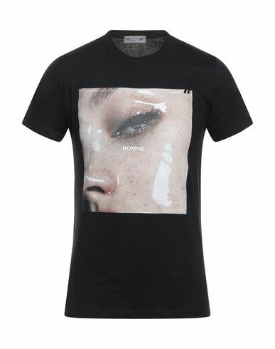 Daniele Alessandrini Homme Man T-shirt Black Cotton Cover