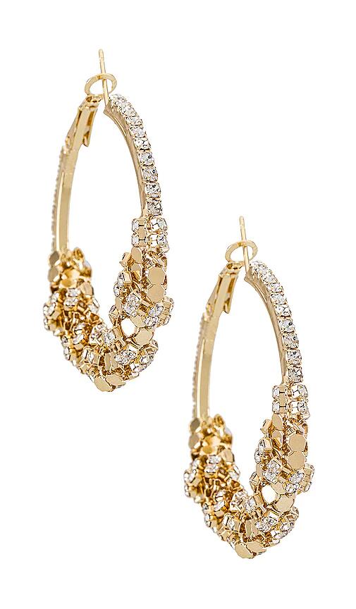 Amber Sceats Detail Hoop Earring in Metallic Gold Cover