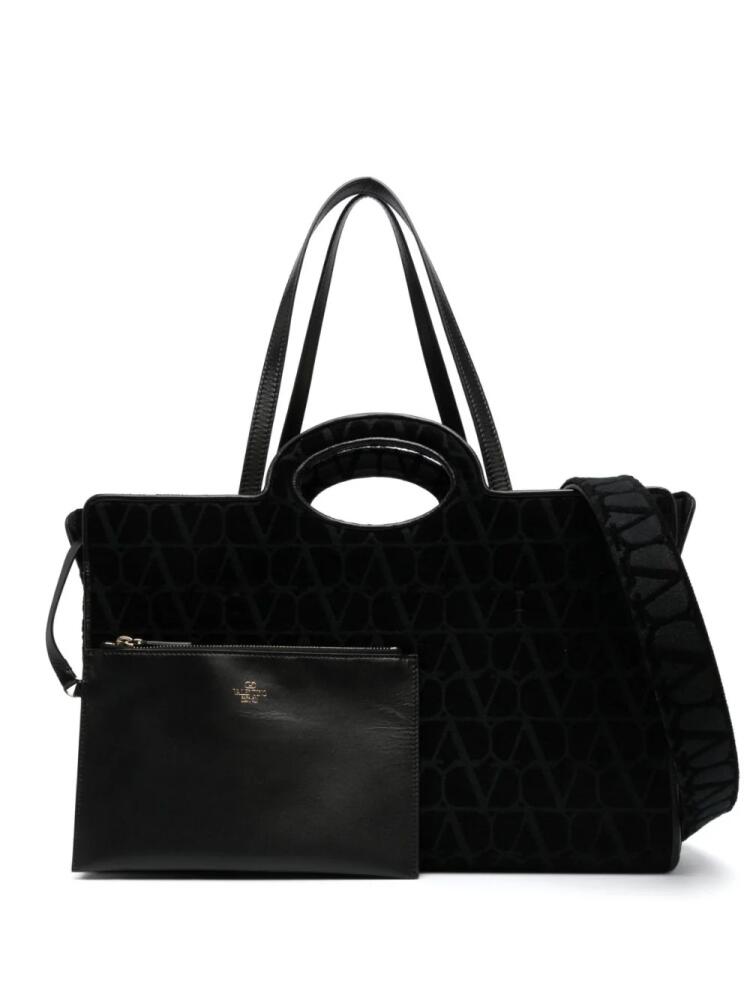 Valentino Garavani Le Troisième Toile Iconographe tote bag - Black Cover