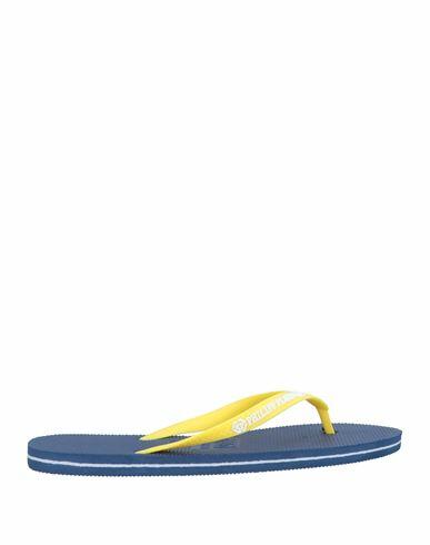 Philipp Plein Man Thong sandal Yellow Rubber Cover