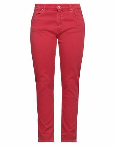 Replay Woman Pants Red Cotton, Elastomultiester, Elastane Cover