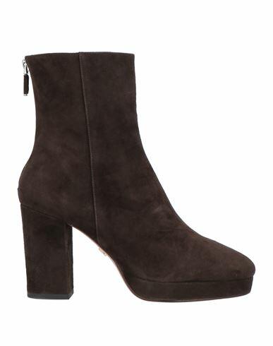 Lola Cruz Woman Ankle boots Dark brown Soft Leather Cover