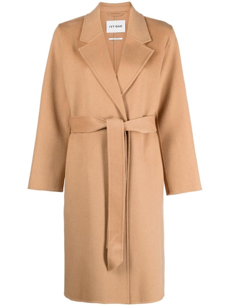 IVY OAK belted wool coat - Neutrals Cover