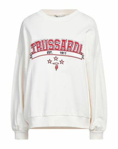 Trussardi Woman Sweatshirt White Cotton Cover