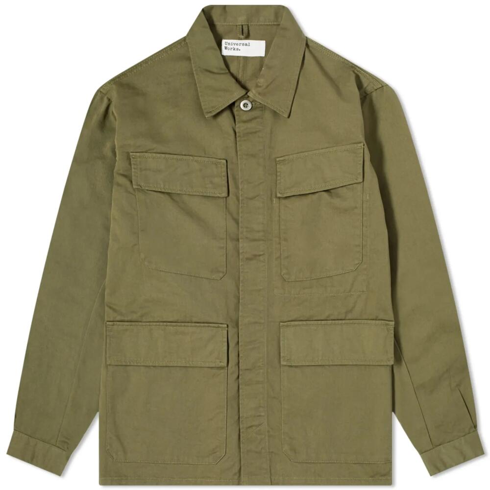 Universal Works Men's MW Fatigue Jacket in Light Olive Cover