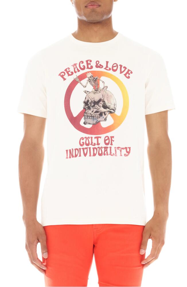 Cult of Individuality Peace & Love Graphic T-Shirt in Winter White Cover