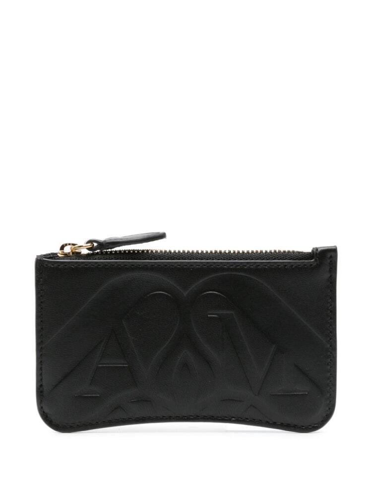 Alexander McQueen logo-debossed leather wallet - Black Cover