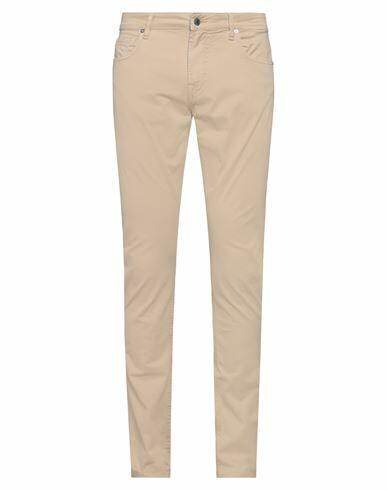 Guess Man Pants Beige Cotton, Elastane Cover