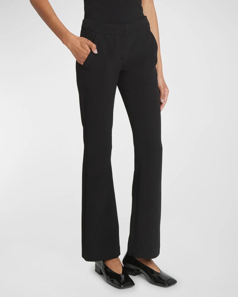 Balmain Mid-Rise Bootcut-Leg Crepe Pants Cover