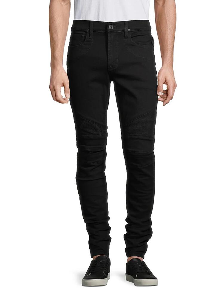 Hudson Jeans Men's Ethan Biker Skinny Jeans - Black Cover