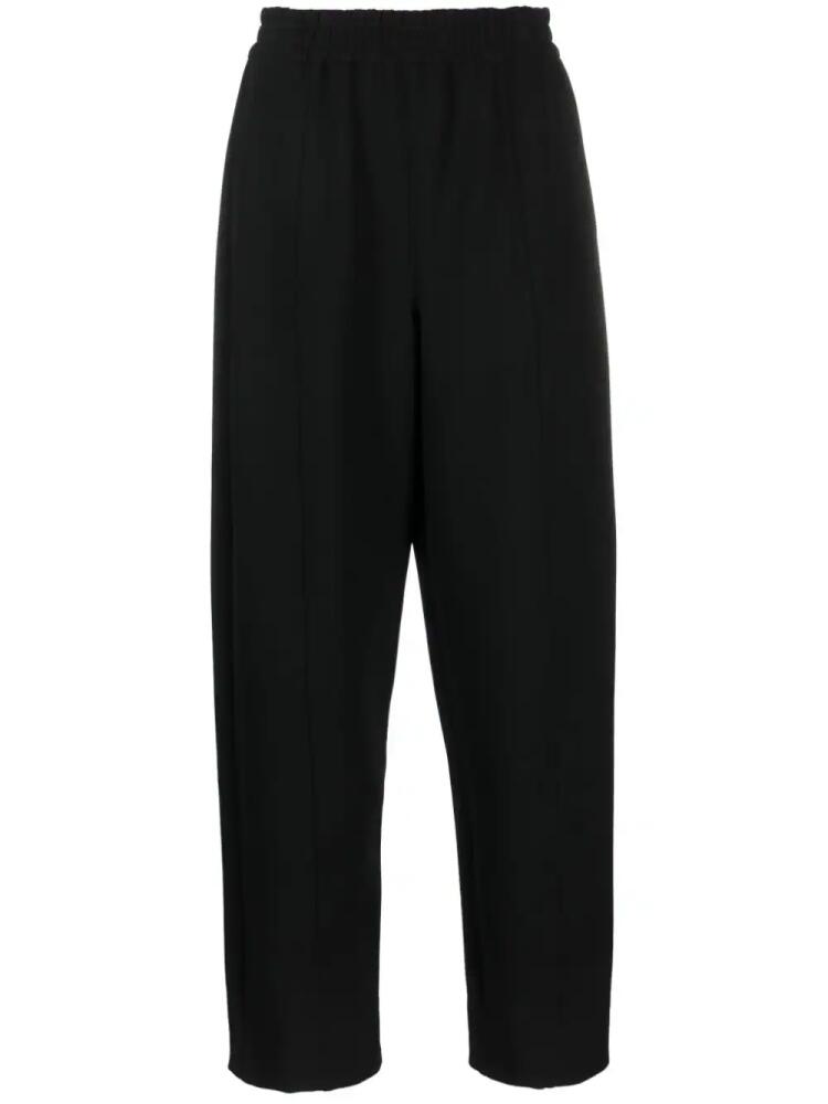 Emporio Armani tapered-leg jersey track pant - Black Cover