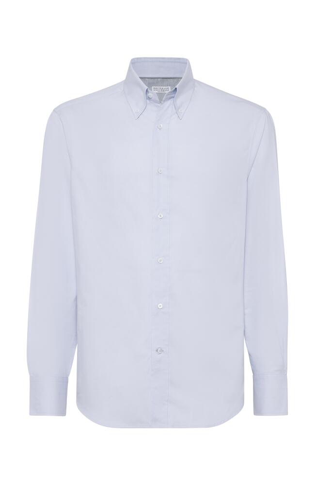 Brunello Cucinelli Oxford shirt in Azure Cover