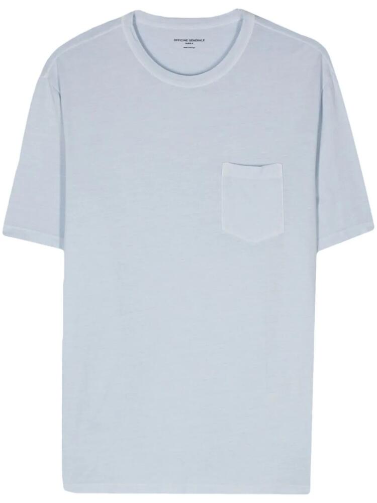 Officine Generale chest-pocket T-shirt - Blue Cover