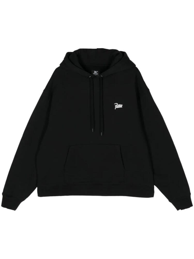 PATTA logo-print jersey hoodie - Black Cover