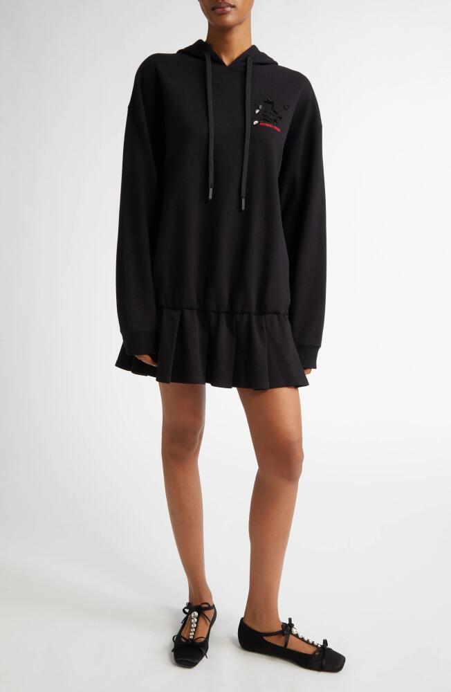 Shushu/Tong 3D Rose Hoodie Dress in Black Cover