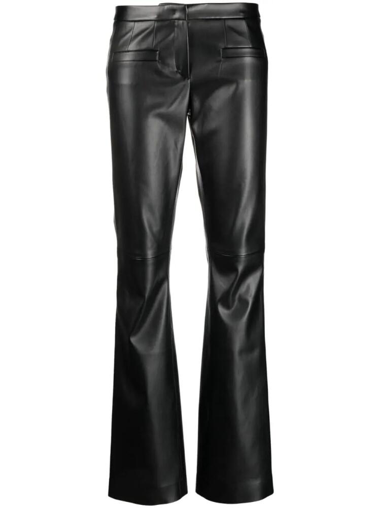 Dorothee Schumacher mid-rise faux-leather flared trousers - Black Cover