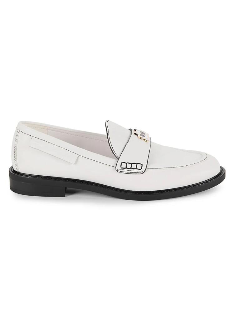 Karl Lagerfeld Paris Women's Riya Moc Toe Loafers - Bright White Cover