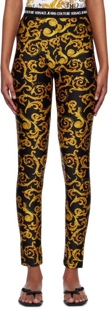 Versace Jeans Couture Black Sketch Couture Leggings Cover